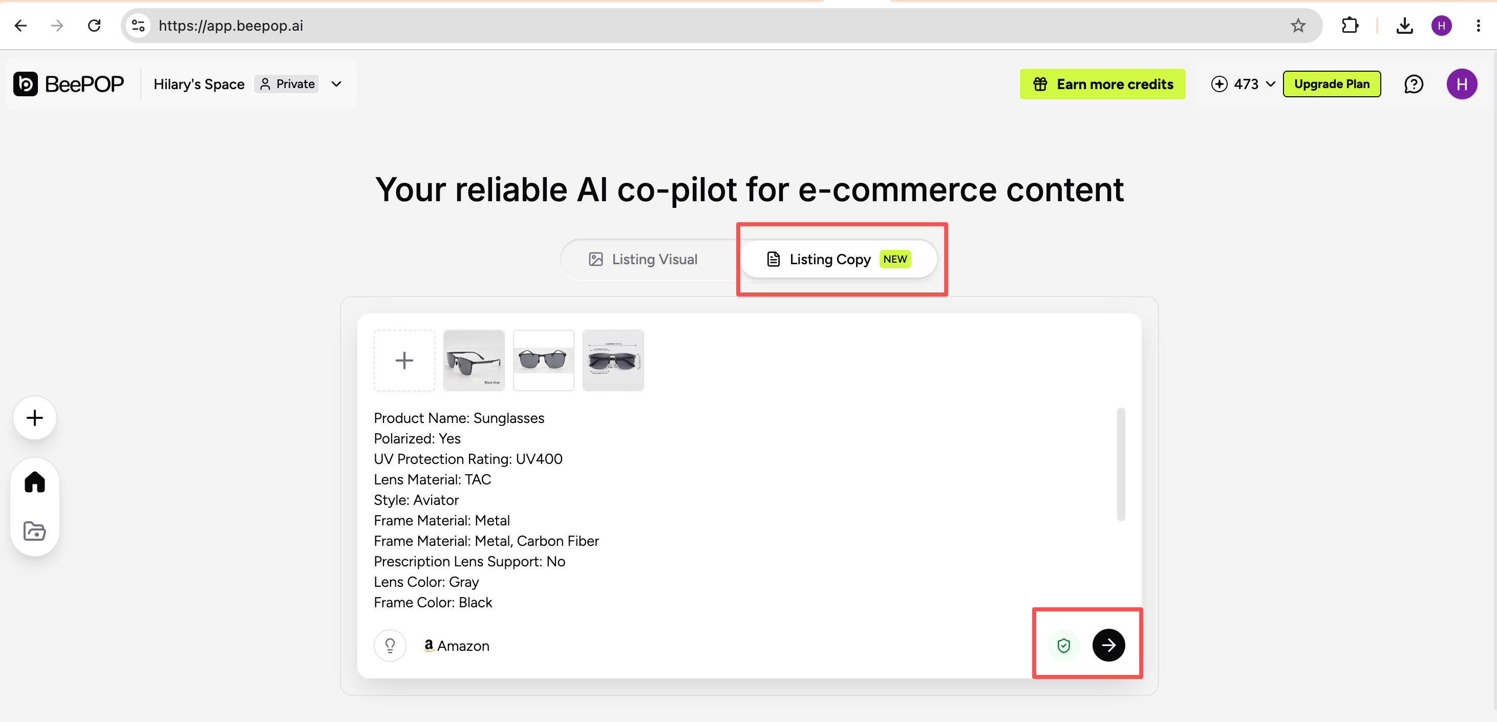 Create Listing Copy